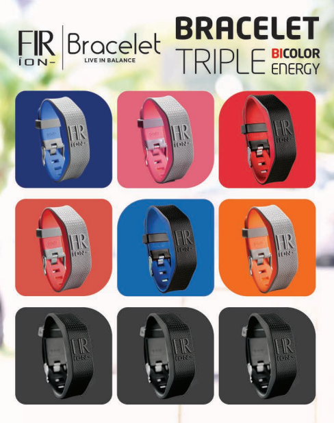 FIR ION Triple Energy 11 units Bracelet KIT (MULTICOLOR)