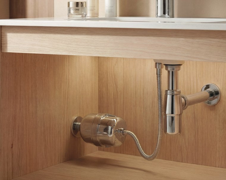 Shower Accessory installed under a bathroom sink