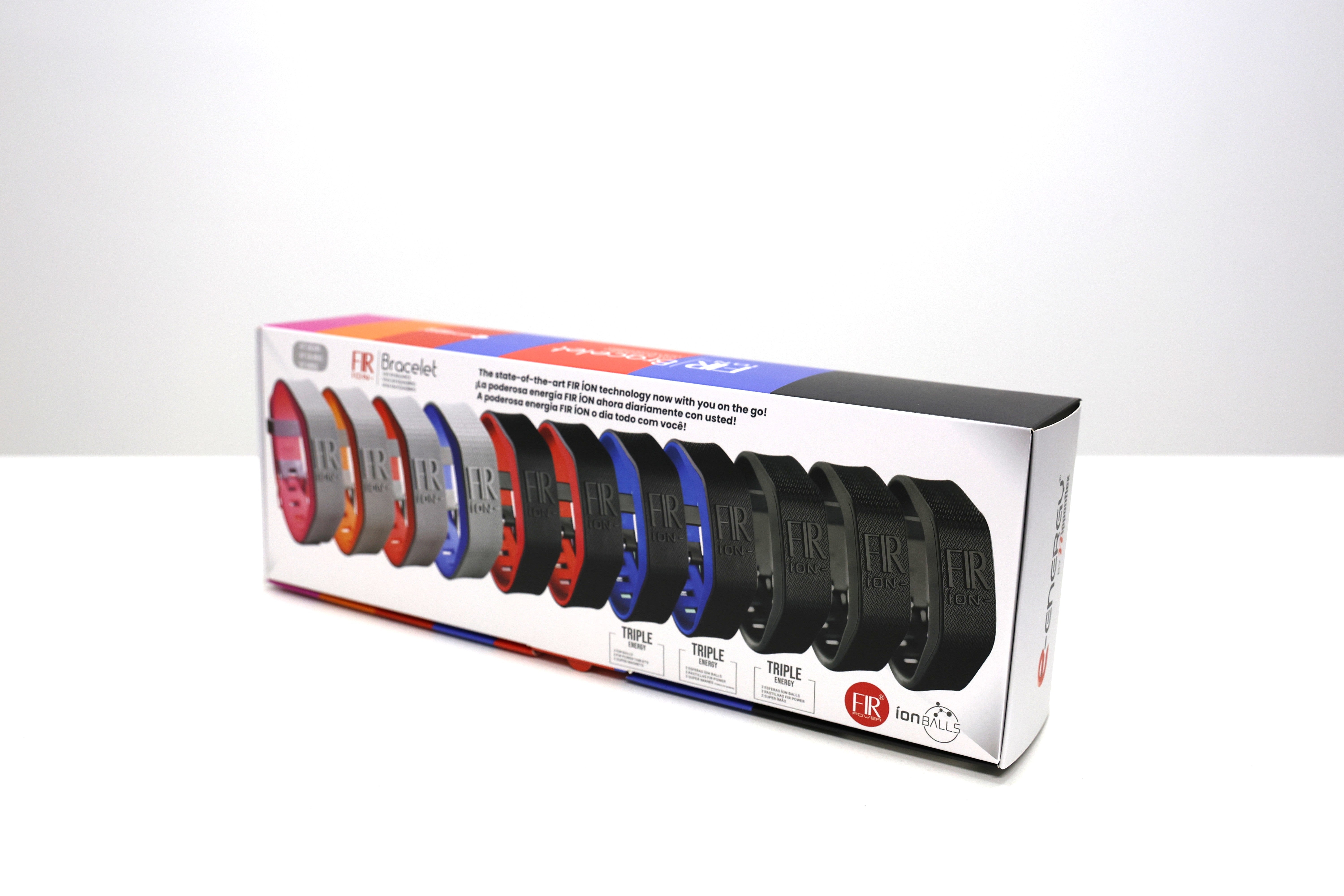 NUEVO KIT Pulsera de 11 colores FIR ION Triple Energy - e-Energy