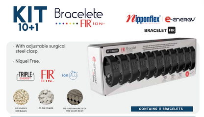 FIR ION Triple Energy 11 units Bracelet KIT (ALL BLACK)