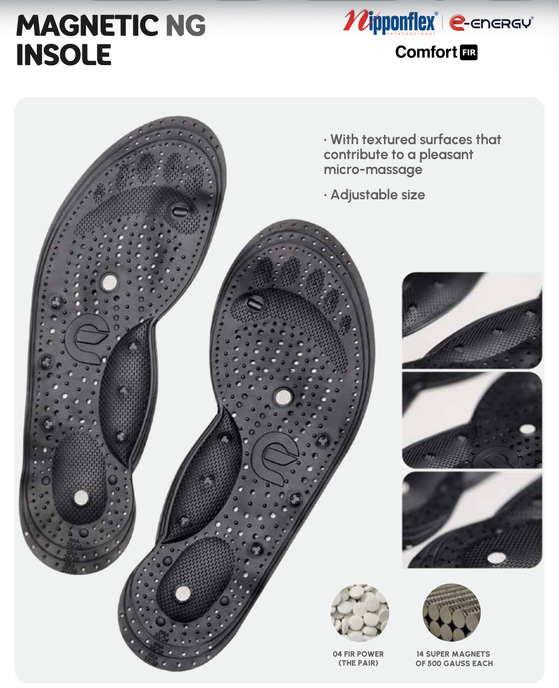 Black Magnetic Insole