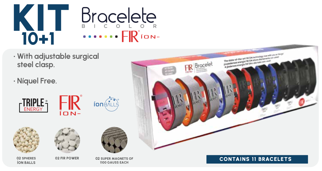 FIR ION Triple Energy 11 units Bracelet KIT (MULTICOLOR)